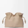 Large Flamenco clutch in nappa calfskin Sand Large Flamenco clutch in nappa calfskin Sand