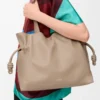 Large Flamenco clutch in nappa calfskin Sand Large Flamenco clutch in nappa calfskin Sand