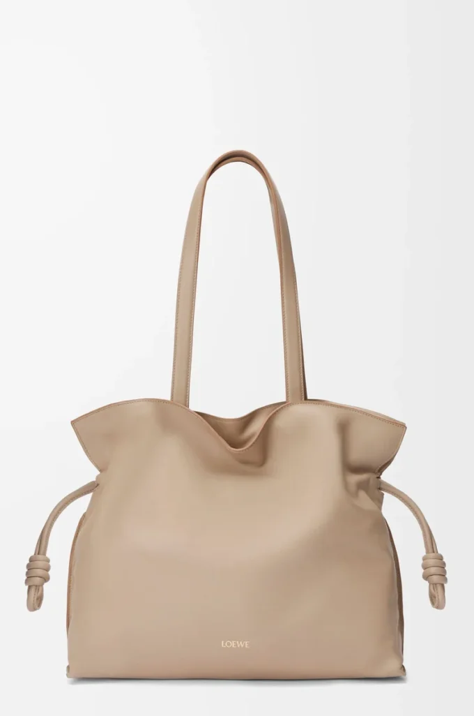 Large Flamenco clutch in nappa calfskin Sand Large Flamenco clutch in nappa calfskin Sand