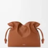 Large Flamenco clutch in nappa calfskin Squirrel Large Flamenco clutch in nappa calfskin Squirrel