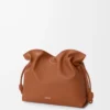 Large Flamenco clutch in nappa calfskin Squirrel Large Flamenco clutch in nappa calfskin Squirrel