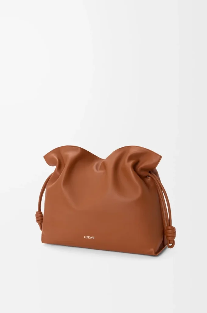 Large Flamenco clutch in nappa calfskin Squirrel Large Flamenco clutch in nappa calfskin Squirrel