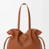 Large Flamenco clutch in nappa calfskin Squirrel Large Flamenco clutch in nappa calfskin Squirrel
