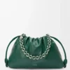 Large Flamenco purse in deerskin Evergreen Large Flamenco purse in deerskin Evergreen