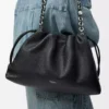 Large Flamenco purse in fine grained calfskin Black Large Flamenco purse in fine grained calfskin Black
