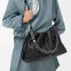 Large Flamenco purse in fine grained calfskin Black Large Flamenco purse in fine grained calfskin Black