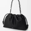Large Flamenco purse in fine grained calfskin Black Large Flamenco purse in fine grained calfskin Black
