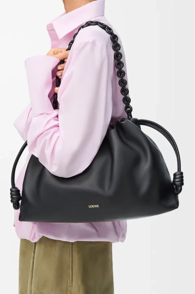Large Flamenco purse in mellow nappa lambskin Black Large Flamenco purse in mellow nappa lambskin Black