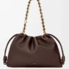 Large Flamenco purse in mellow nappa lambskin Dark Chestnut Large Flamenco purse in mellow nappa lambskin Dark Chestnut
