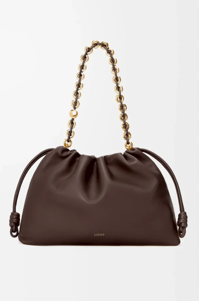 Large Flamenco purse in mellow nappa lambskin Dark Chestnut Large Flamenco purse in mellow nappa lambskin Dark Chestnut