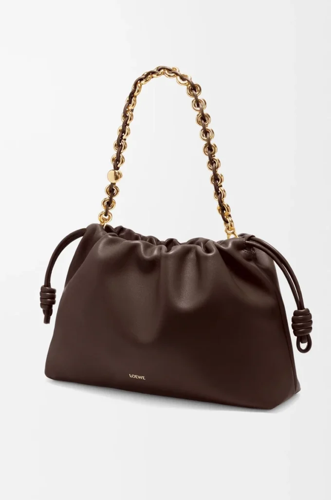 Large Flamenco purse in mellow nappa lambskin Dark Chestnut Large Flamenco purse in mellow nappa lambskin Dark Chestnut