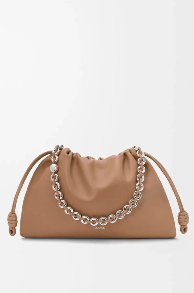 Large Flamenco purse in mellow nappa lambskin Mocha Large Flamenco purse in mellow nappa lambskin Mocha