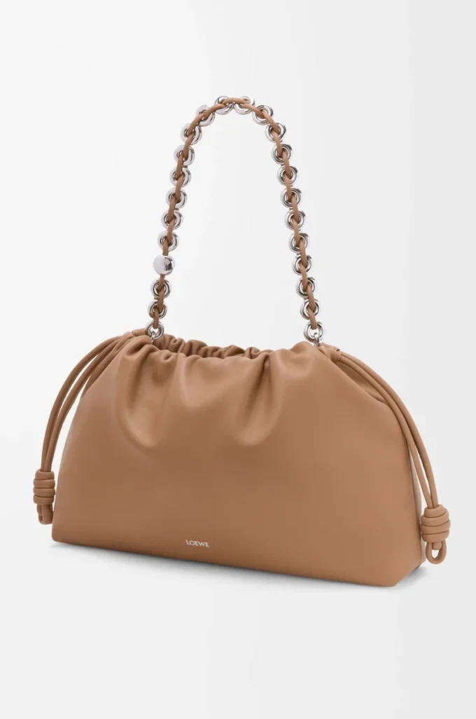 Large Flamenco purse in mellow nappa lambskin Mocha Large Flamenco purse in mellow nappa lambskin Mocha
