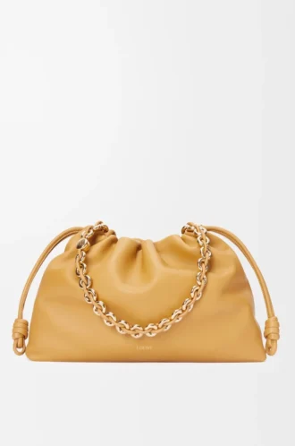 Large Flamenco purse in mellow nappa lambskin Sahara