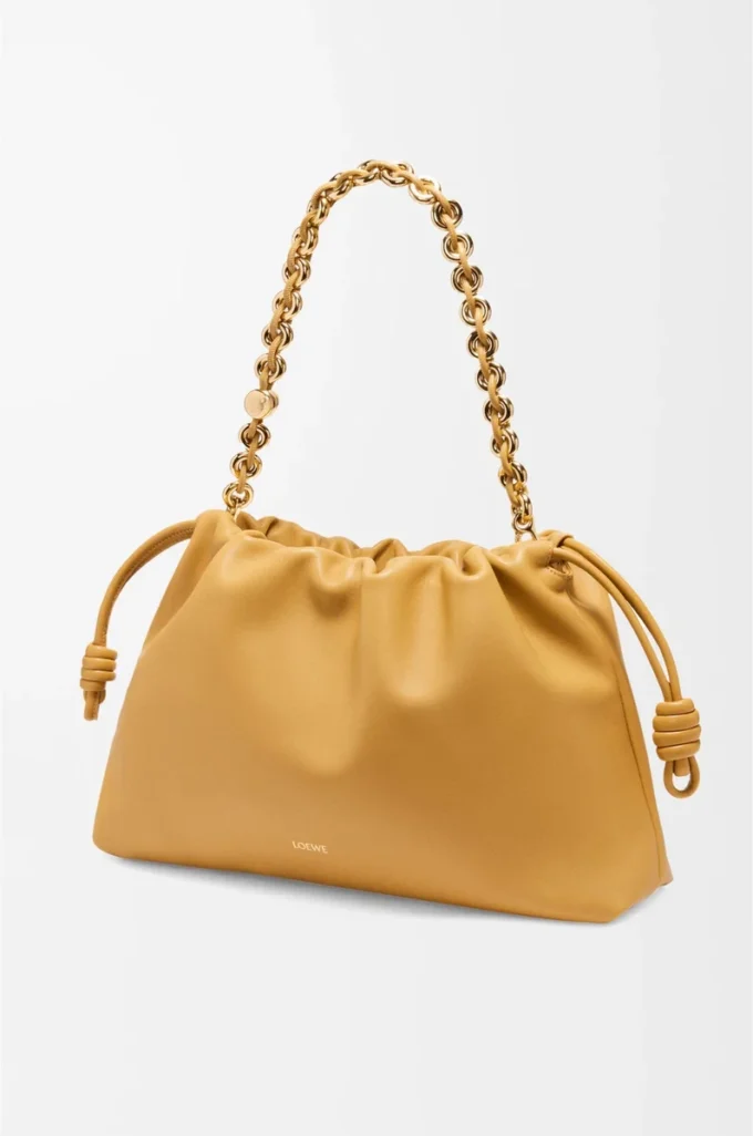 Large Flamenco purse in mellow nappa lambskin Sahara Large Flamenco purse in mellow nappa lambskin Sahara