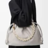 Large Flamenco purse in mellow nappa lambskin Shell Grey Large Flamenco purse in mellow nappa lambskin Shell Grey