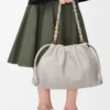 Large Flamenco purse in mellow nappa lambskin Shell Grey Large Flamenco purse in mellow nappa lambskin Shell Grey