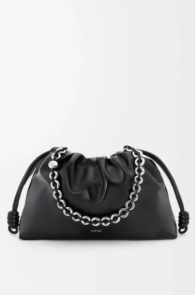Large Flamenco purse in patent nappa lambskin Black Large Flamenco purse in patent nappa lambskin Black