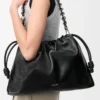 Large Flamenco purse in patent nappa lambskin Black Large Flamenco purse in patent nappa lambskin Black