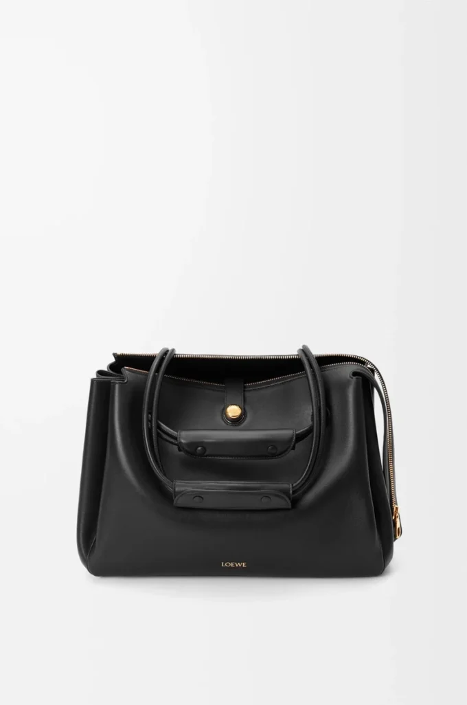 Large Madrid bag in supple calfskin Black Large Madrid bag in supple calfskin Black