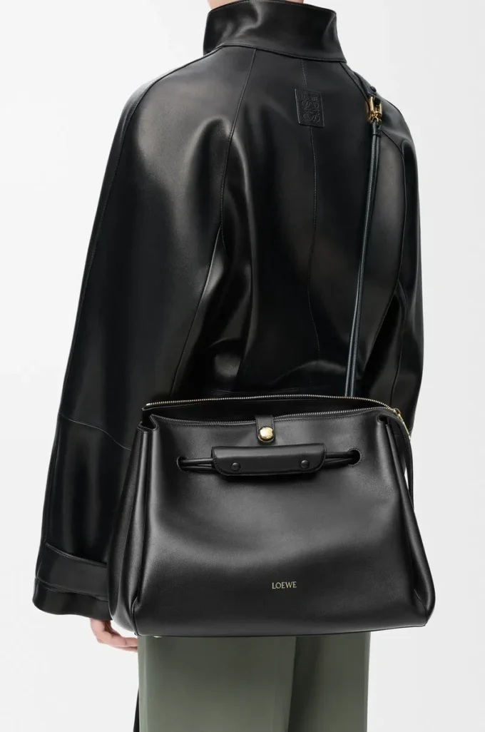 Large Madrid bag in supple calfskin Black Large Madrid bag in supple calfskin Black