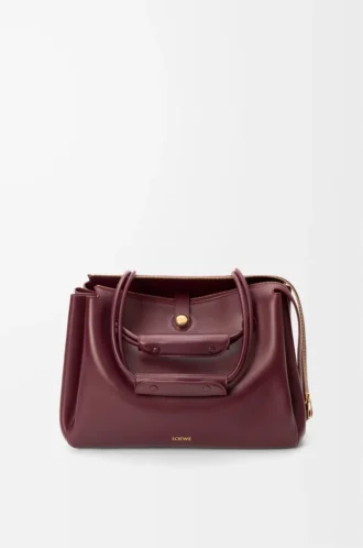 Large Madrid bag in supple calfskin Dark Burgundy