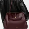 Large Madrid bag in supple calfskin Dark Burgundy Large Madrid bag in supple calfskin Dark Burgundy