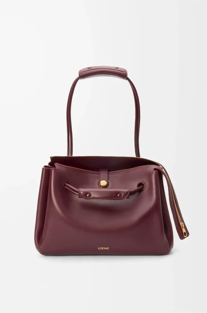 Large Madrid bag in supple calfskin Dark Burgundy Large Madrid bag in supple calfskin Dark Burgundy