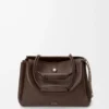 Large Madrid bag in supple calfskin Dark Chestnut Large Madrid bag in supple calfskin Dark Chestnut