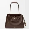 Large Madrid bag in supple calfskin Dark Chestnut Large Madrid bag in supple calfskin Dark Chestnut