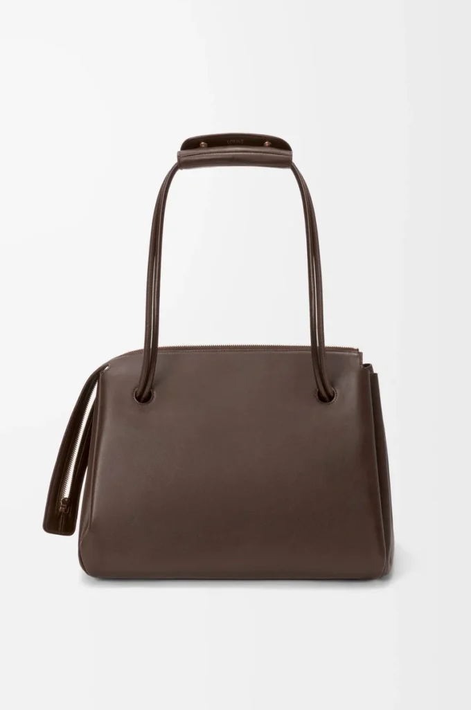 Large Madrid bag in supple calfskin Dark Chestnut Large Madrid bag in supple calfskin Dark Chestnut
