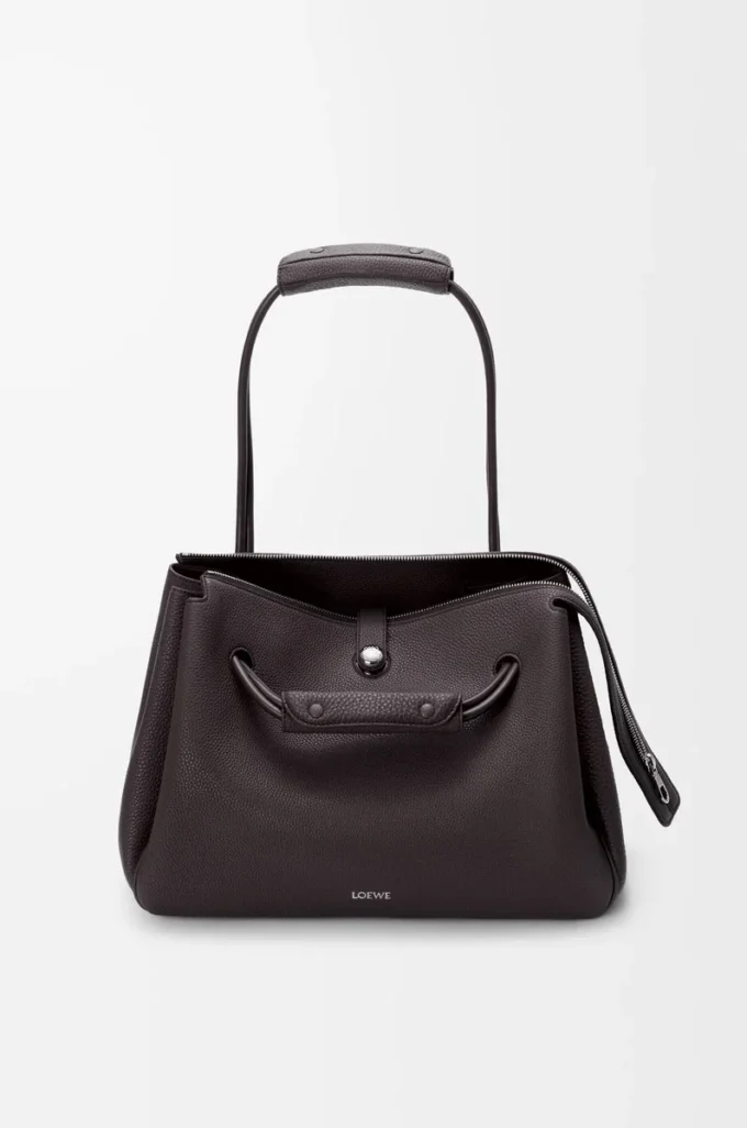 Large Madrid bag in supple grained calfskin Dark Ebony Large Madrid bag in supple grained calfskin Dark Ebony