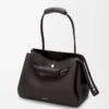 Large Madrid bag in supple grained calfskin Dark Ebony Large Madrid bag in supple grained calfskin Dark Ebony