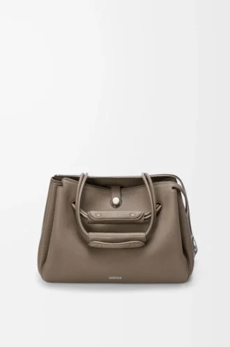 Large Madrid bag in supple grained calfskin Taupe