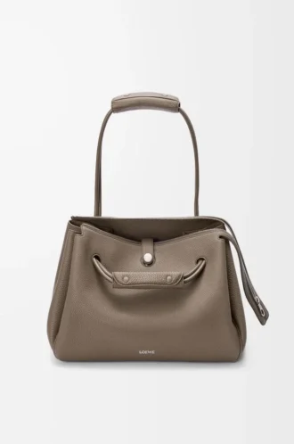 Large Madrid bag in supple grained calfskin Taupe