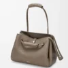 Large Madrid bag in supple grained calfskin Taupe Large Madrid bag in supple grained calfskin Taupe