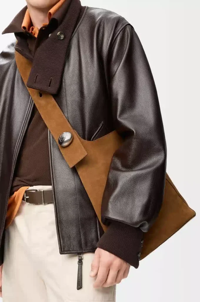 Large Pebble bucket bag in suede calfskin Tobacco Large Pebble bucket bag in suede calfskin Tobacco