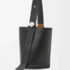 Large Pebble bucket in supple grained calfskin Black Large Pebble bucket in supple grained calfskin Black