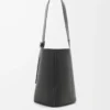 Large Pebble bucket in supple grained calfskin Black Large Pebble bucket in supple grained calfskin Black