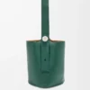 Large Pebble bucket in supple grained calfskin Evergreen Large Pebble bucket in supple grained calfskin Evergreen