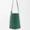 Large Pebble bucket in supple grained calfskin Evergreen Large Pebble bucket in supple grained calfskin Evergreen