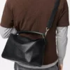 Large Puzzle bag in supple grained calfskin Black