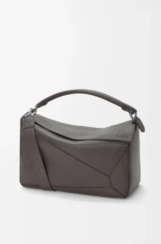 Large Puzzle bag in supple grained calfskin Dark Grey