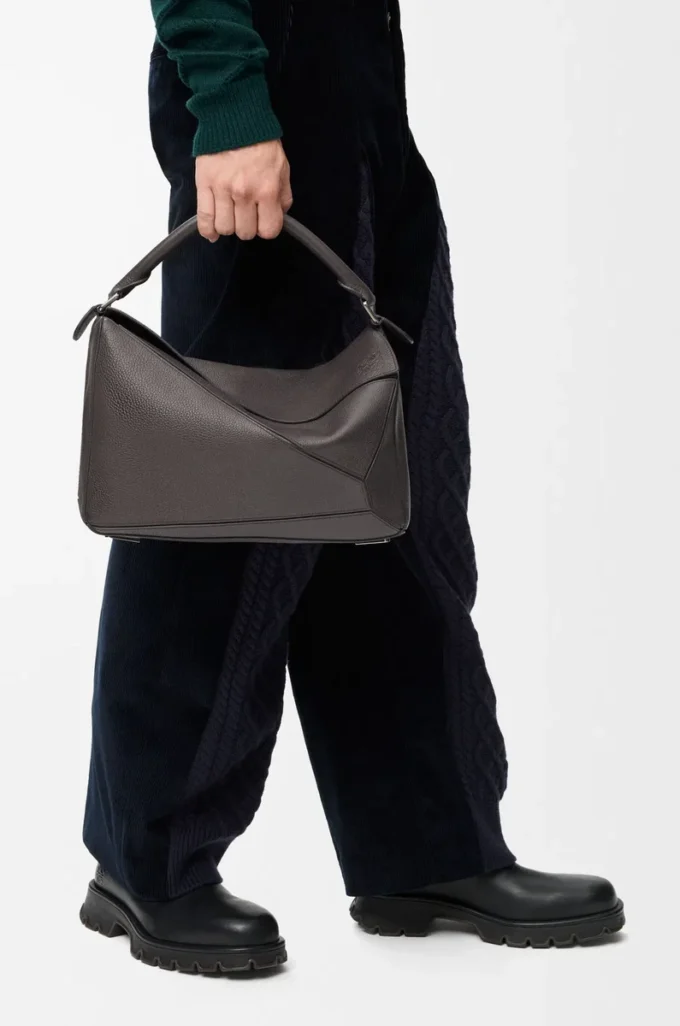 Large Puzzle bag in supple grained calfskin Dark Grey Large Puzzle bag in supple grained calfskin Dark Grey