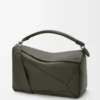 Large Puzzle bag in supple grained calfskin Dark Khaki Large Puzzle bag in supple grained calfskin Dark Khaki
