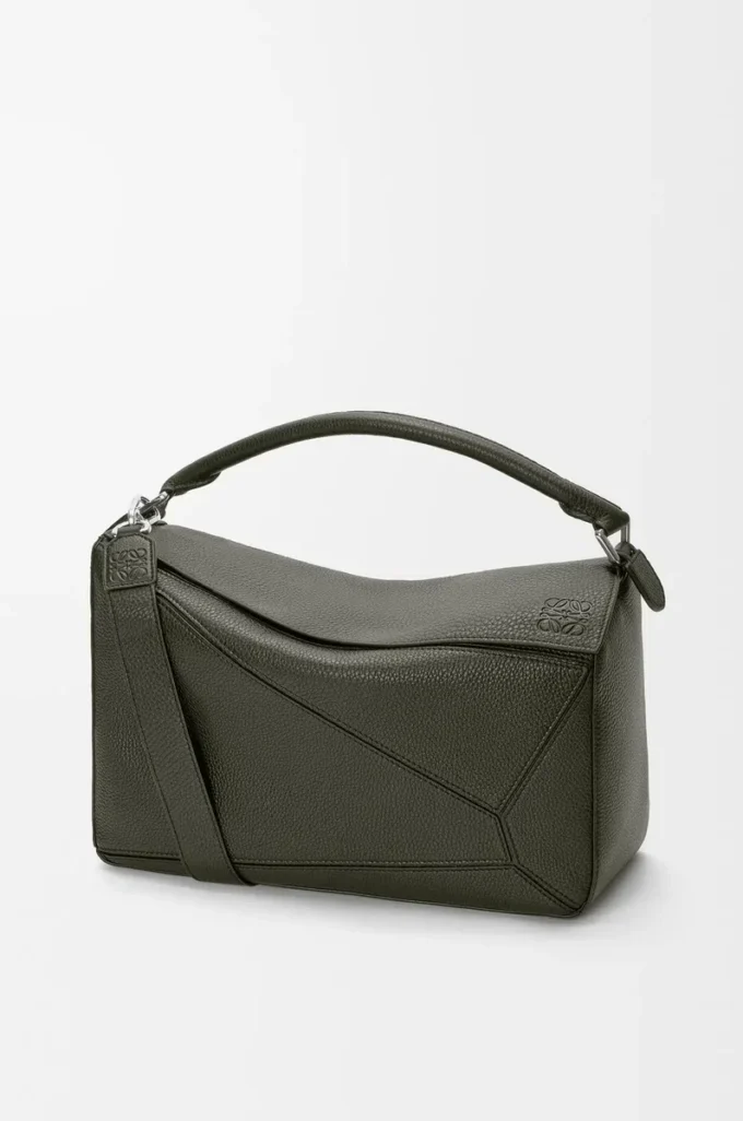 Large Puzzle bag in supple grained calfskin Dark Khaki Large Puzzle bag in supple grained calfskin Dark Khaki