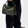 Large Puzzle bag in supple grained calfskin Dark Khaki Large Puzzle bag in supple grained calfskin Dark Khaki