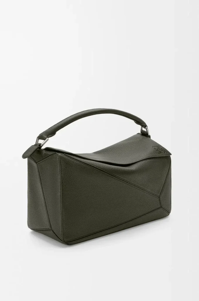 Large Puzzle bag in supple grained calfskin Dark Khaki Large Puzzle bag in supple grained calfskin Dark Khaki