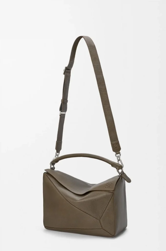 Large Puzzle bag in supple grained calfskin Tundra Large Puzzle bag in supple grained calfskin Tundra