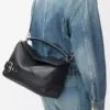 Large Puzzle Biker bag in shiny calfskin Black